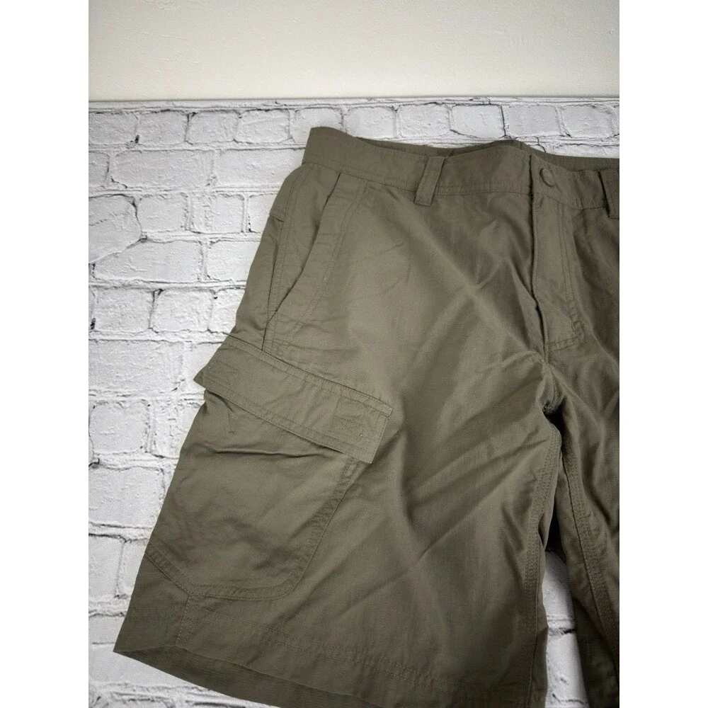 The North Face 100%Nylon Trail, Hiking Cargo Shorts Mens 34 Dark Green